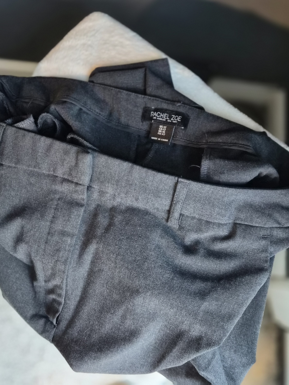 Rachel Zoe Charcoal Grey Wide Leg Dress Pants - Size 12 - High Rise